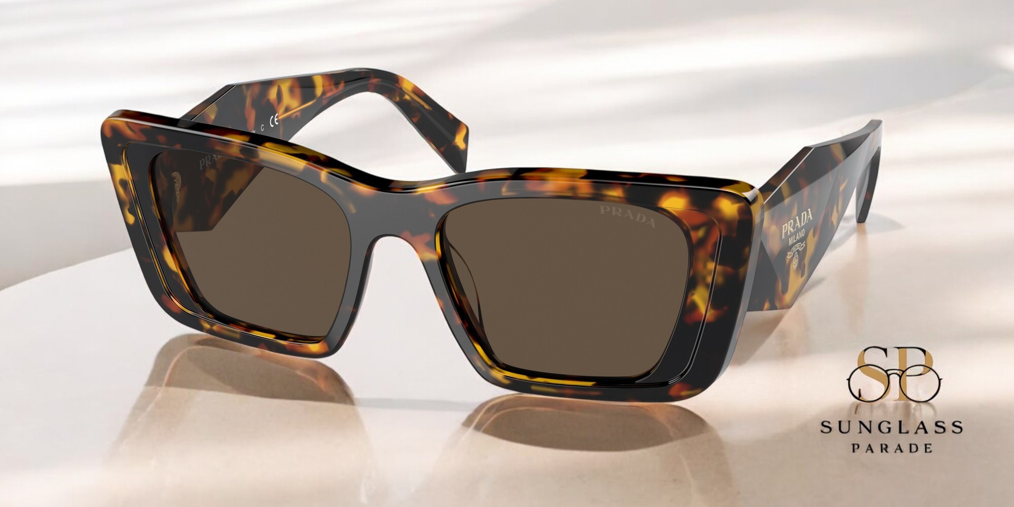 サングラス PRADA Woman Sunglasses Brown 0PR08YS 01V8C1 PRADA PR 08YS 01V8C1 Havana Honey Dark Brown 51 mm Women's