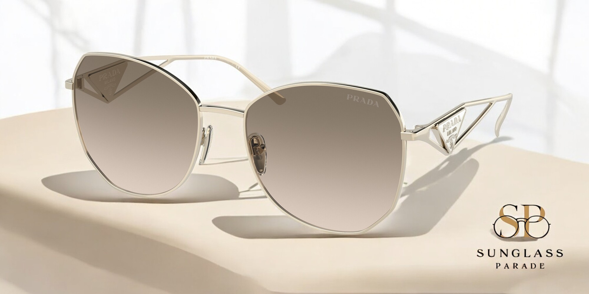 PRADA サングラス 0PR 57YS ZVN3D0 57 PRADA PR 57YS ZVN3D0 Pale Gold Lt Brown Grad Light Grey 57