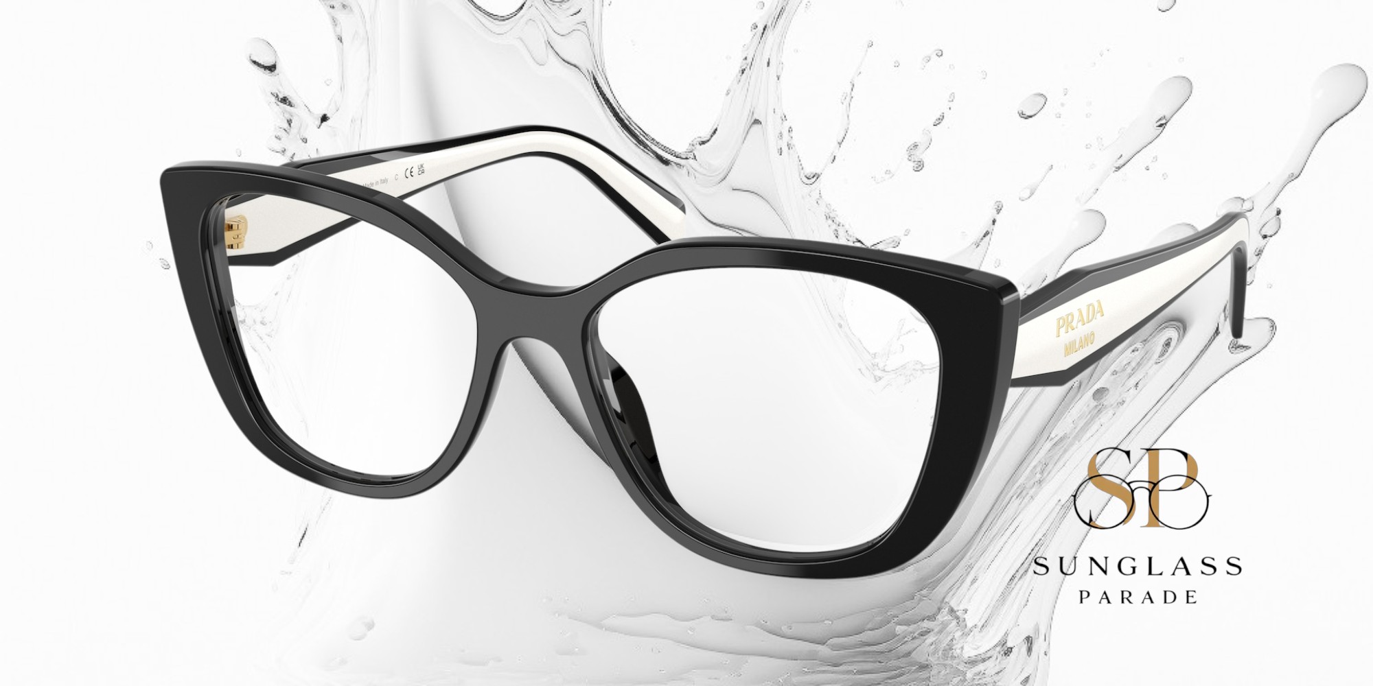PRADA PR B04V 16K1O1 Black Demo Lens 53 mm Women's