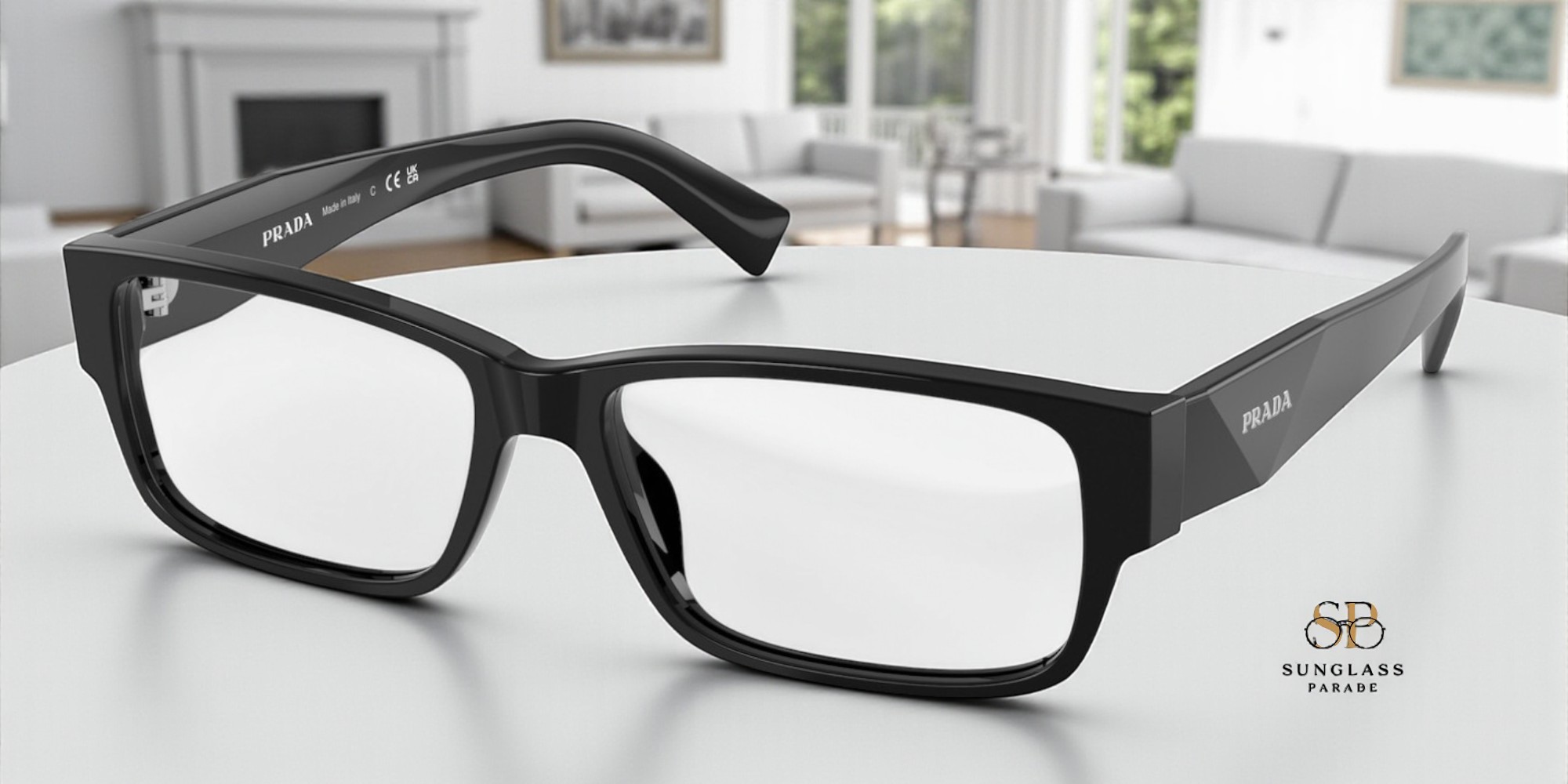 PRADA PR B09V 16K1O1 Black Demo Lens 57 mm Men's Eyeglasses | eBay