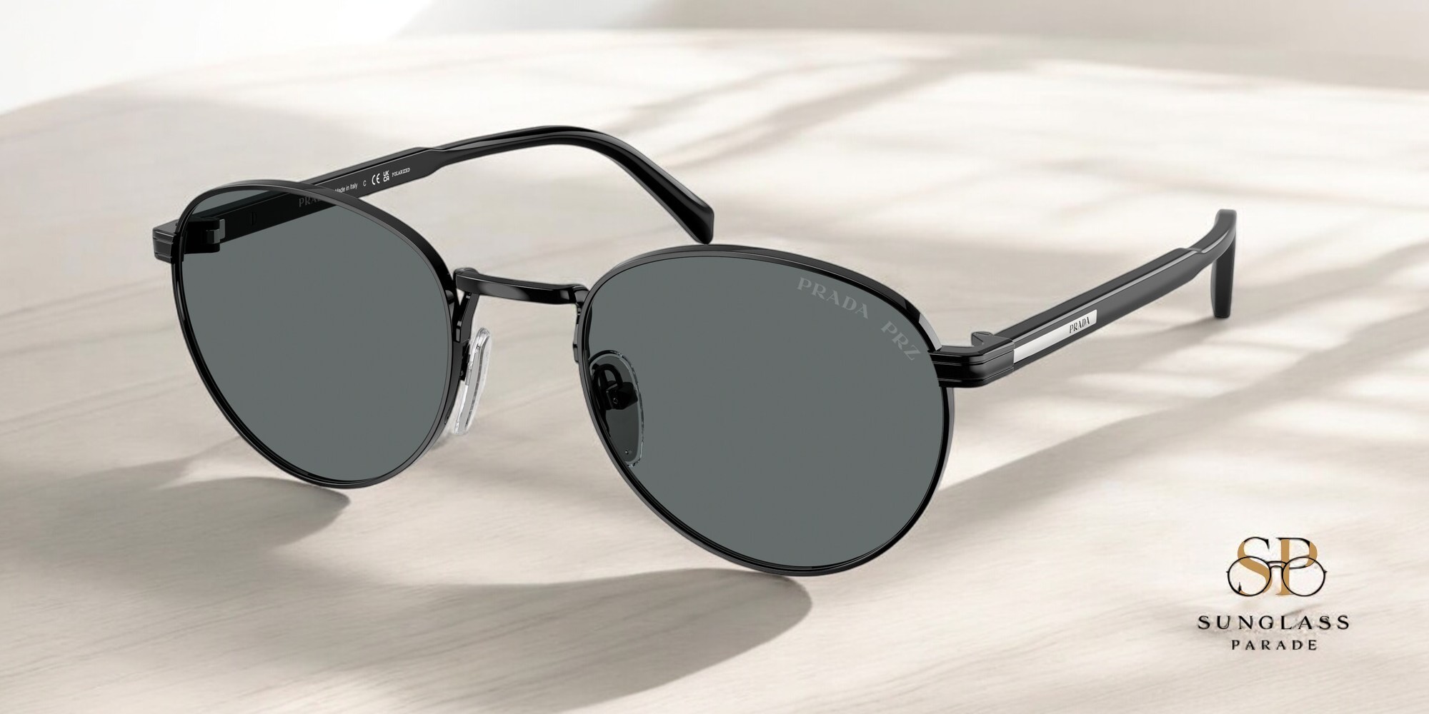 PRADA PR B51S 1AB5Z1 Shiny Black Black Polar Polarized 53 mm  display picture 2