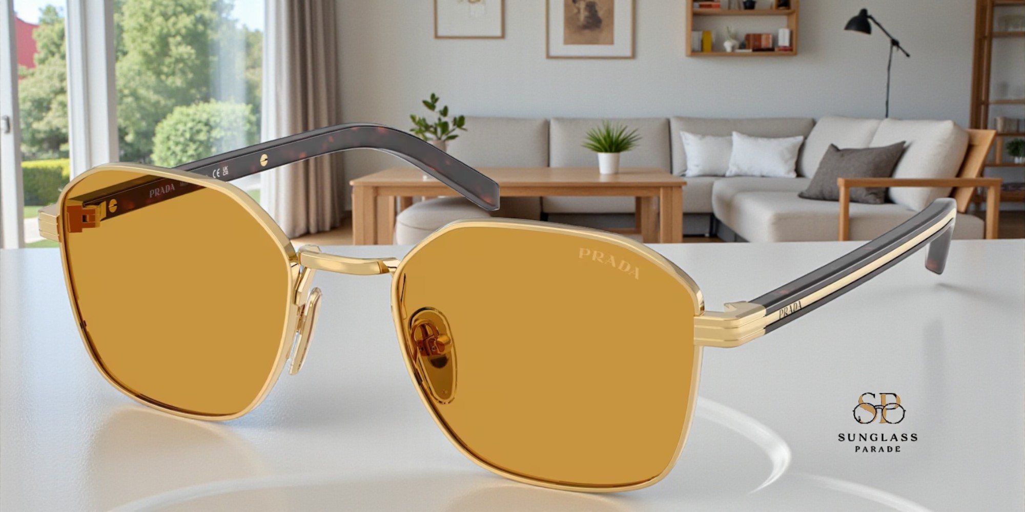 【098】SPECIAL GOLD BROWNティンシャ・アスタマンガル PRADA PR C50S 5AK50P Gold Dark Honey 53 mm Men's Sunglasses | eBay