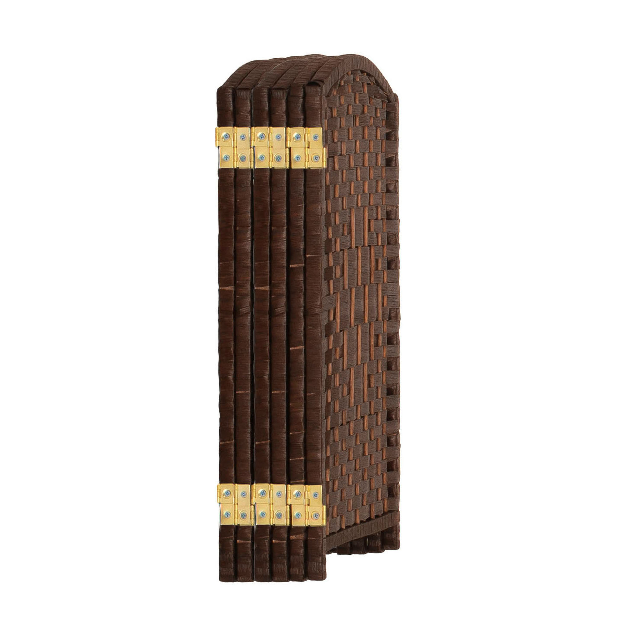 2 ft. Short Diamond Weave Fiber Folding Screen - Black - 4 Panel - Picture 36 of 60