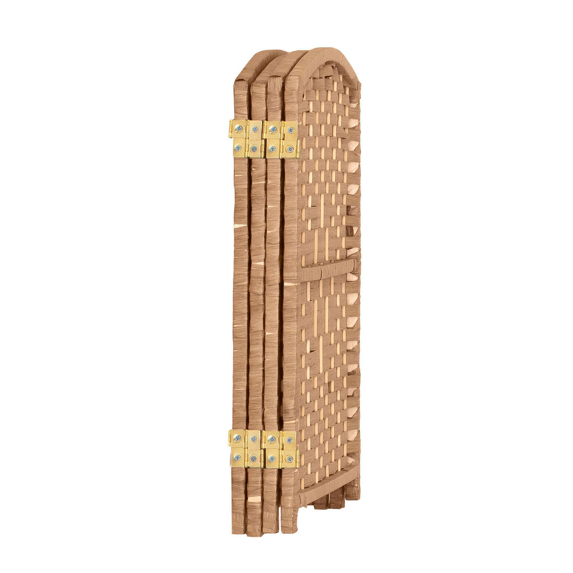 2 ft. Short Diamond Weave Fiber Folding Screen - Black - 4 Panel - Picture 41 of 60