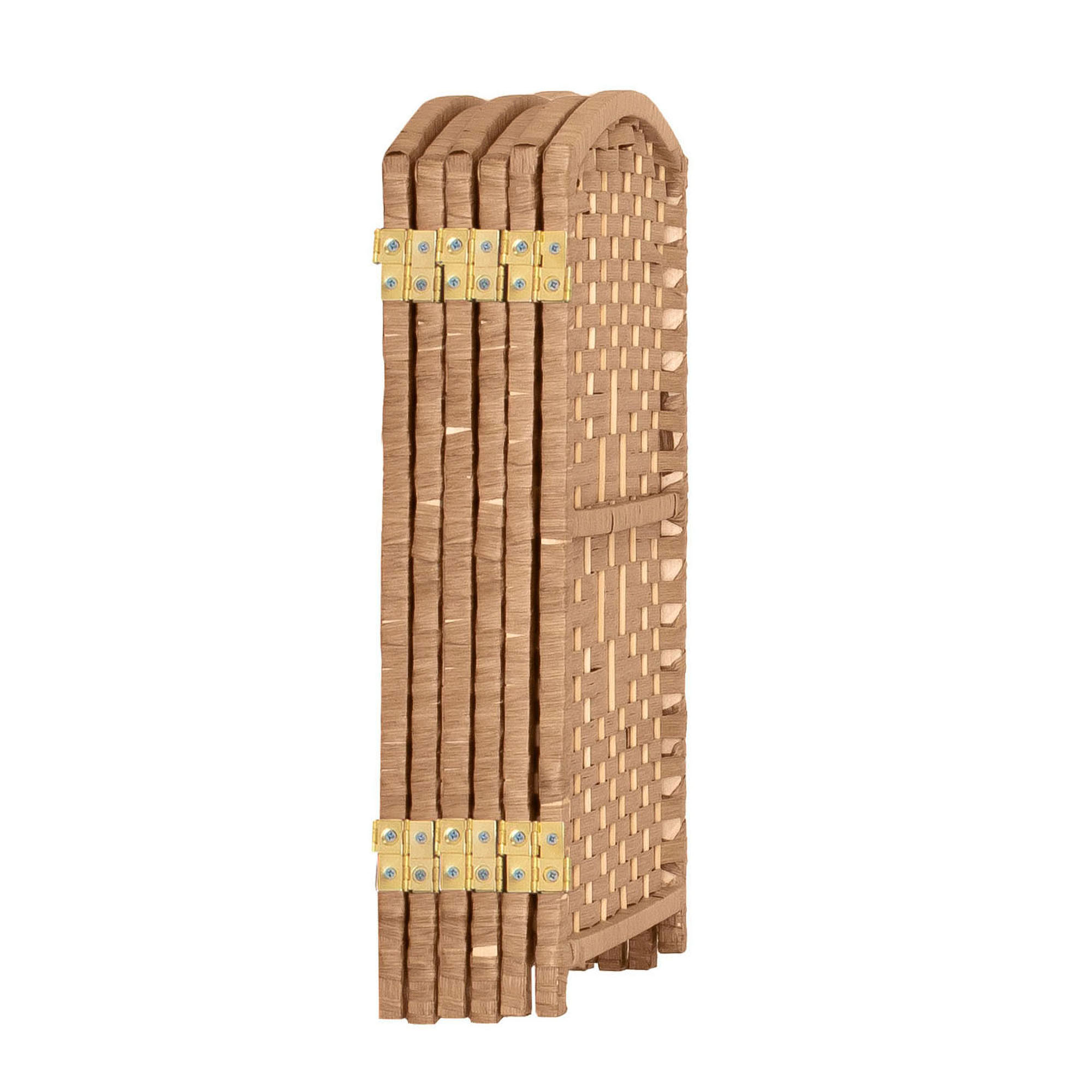 2 ft. Short Diamond Weave Fiber Folding Screen - Black - 4 Panel - Picture 48 of 60