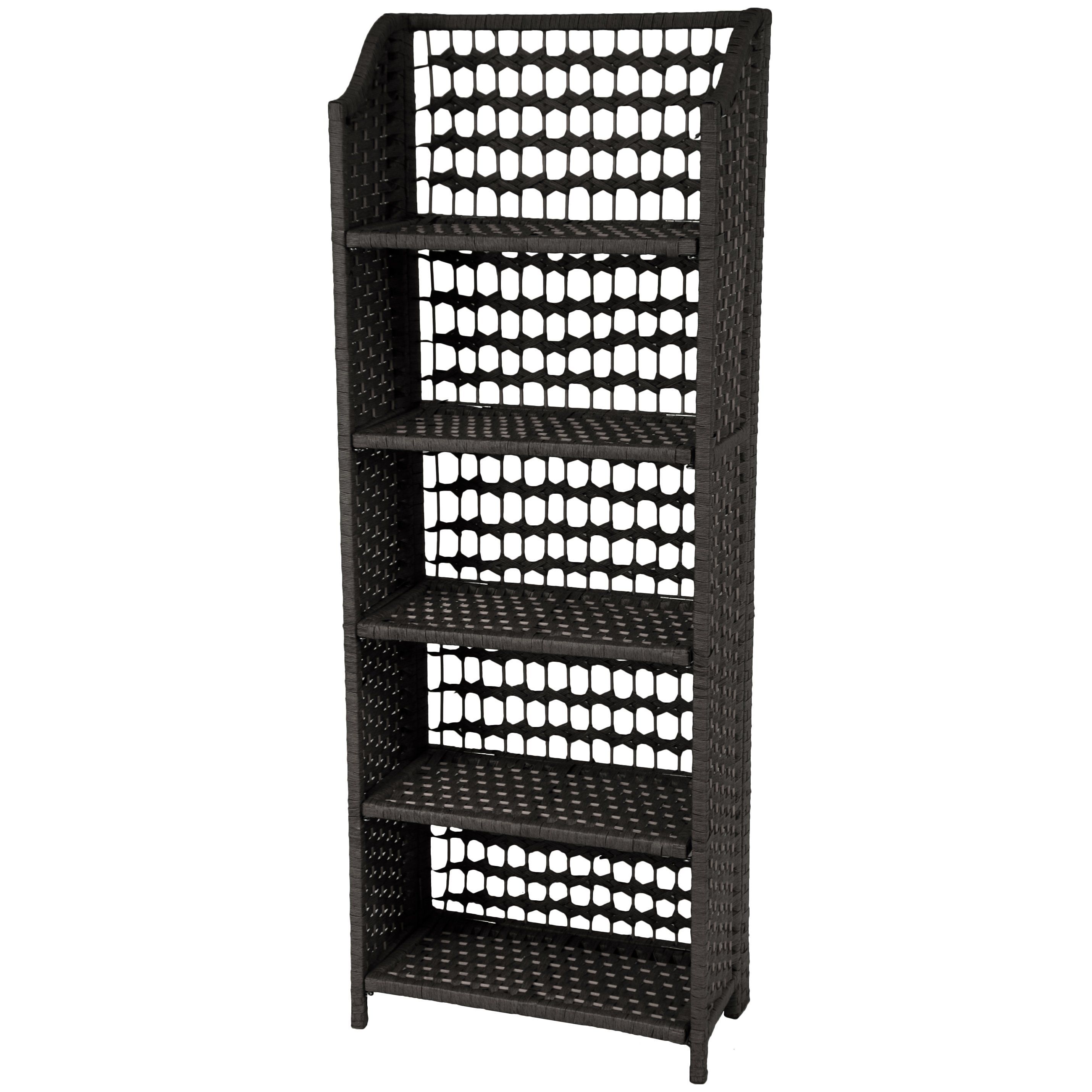 53" Natural Fiber Shelving Unit