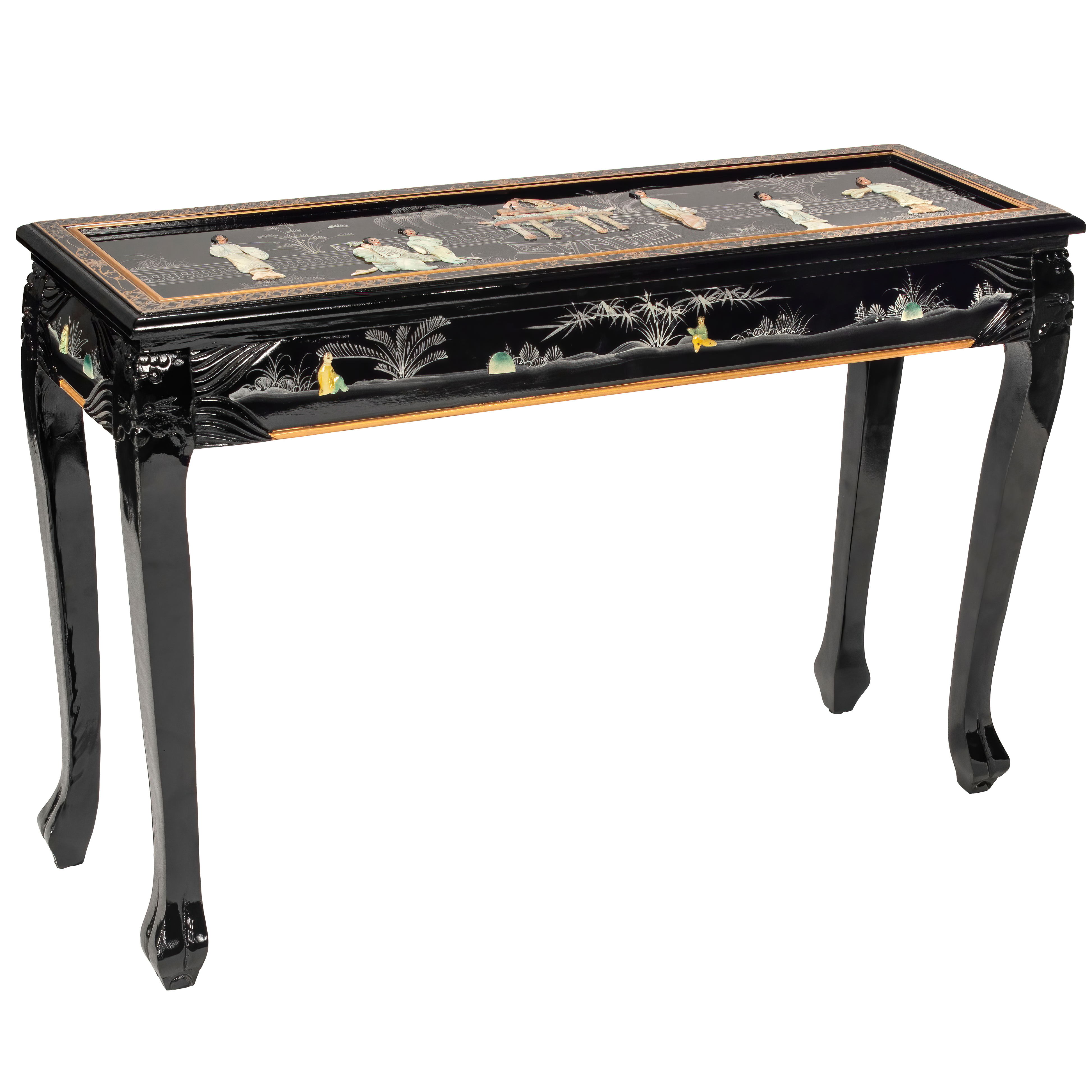 Black Lacquer Hall Table – Royal Ladies