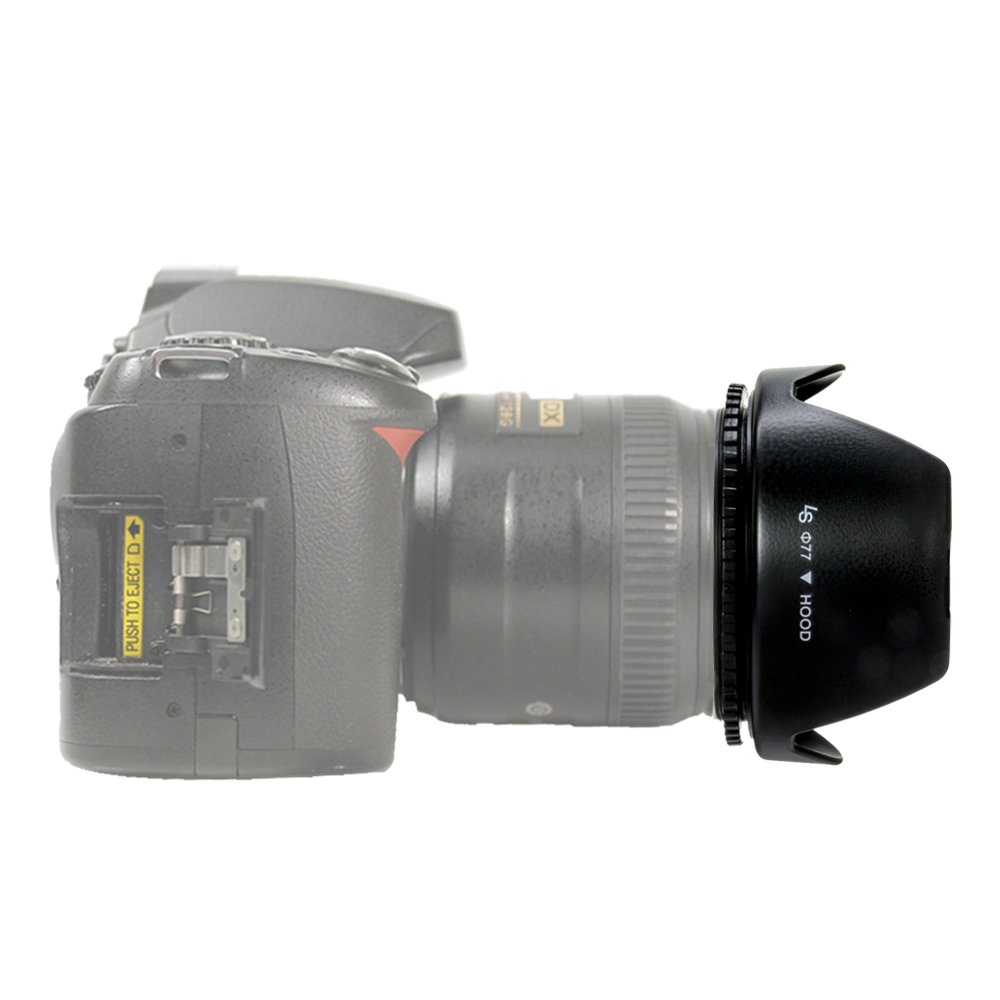 1PACK Tulip Petal Flower Lens Hood 77MM for Canon Nikon Sony DSLR Photo
