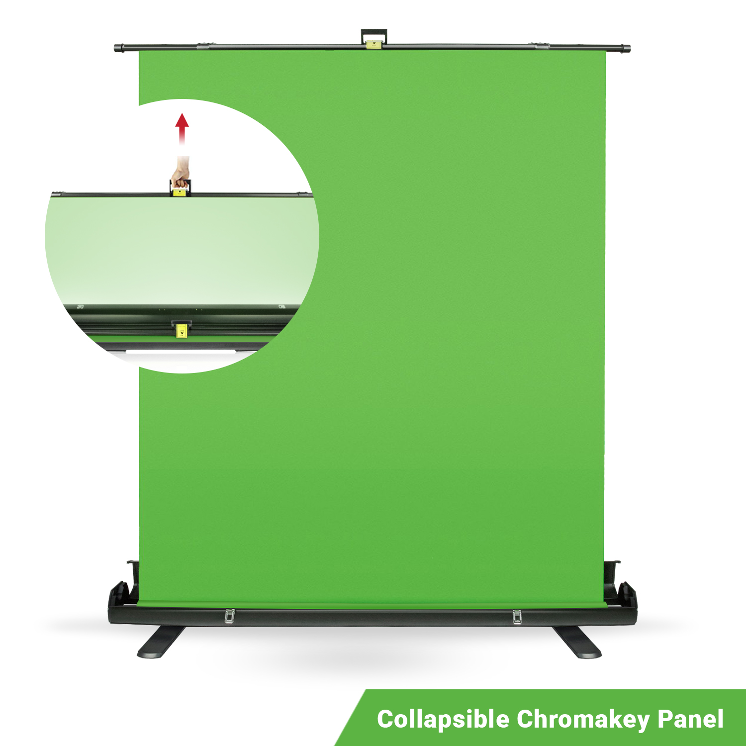 Green Screen Collapsible/Retractable Chromakey Panel, Photo Backdrop