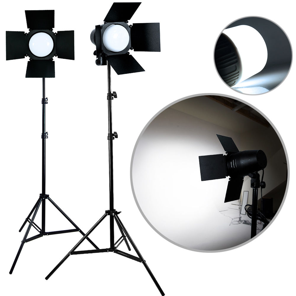2 x Photo Studio Photography Light LED Lighting Stand Kit 3300lm Day