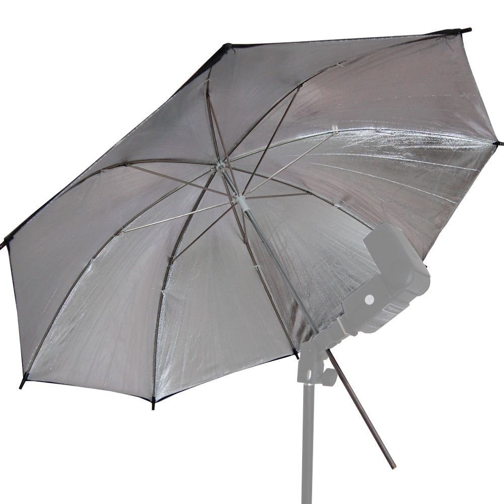 [2 PCs] 33" Black & Silver Umbrella Diffuser for Photo Studio Lighting