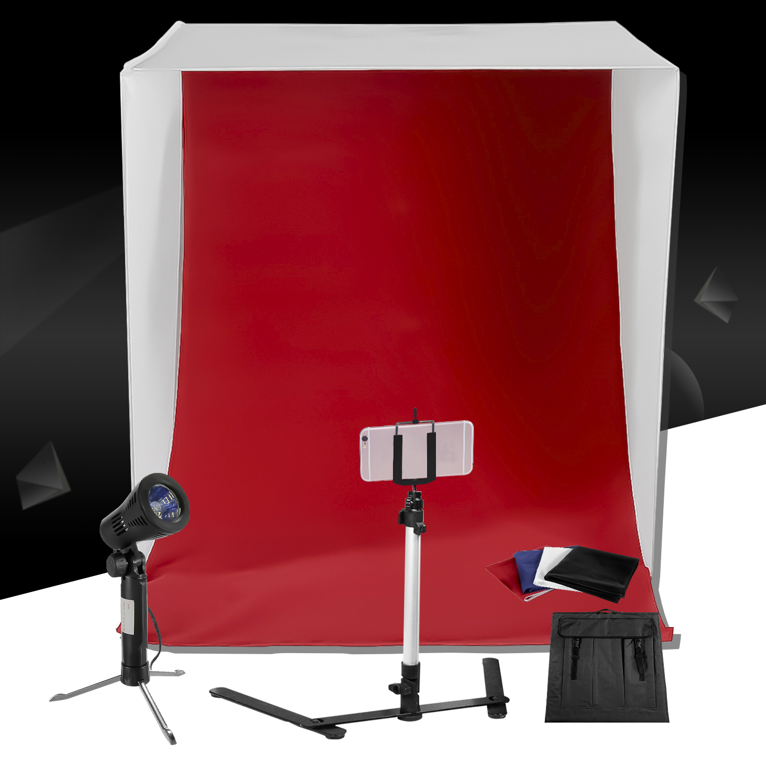 Photo Studio Photography Lamp Light Box Lighting Room with 4 Backdrop Mini Cube