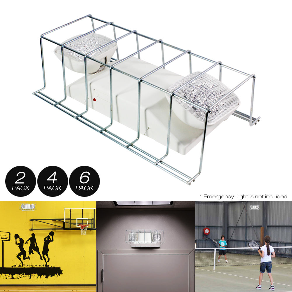 2,4,6 pack Wire Guard Metal Cage Cover for Light Fixture/Exit Sign 16