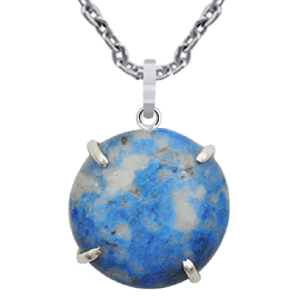 925-Sterling-Silver-30-Ct-Blue-Sodalite-Rare-Pendant-By-Orchid-jewelry