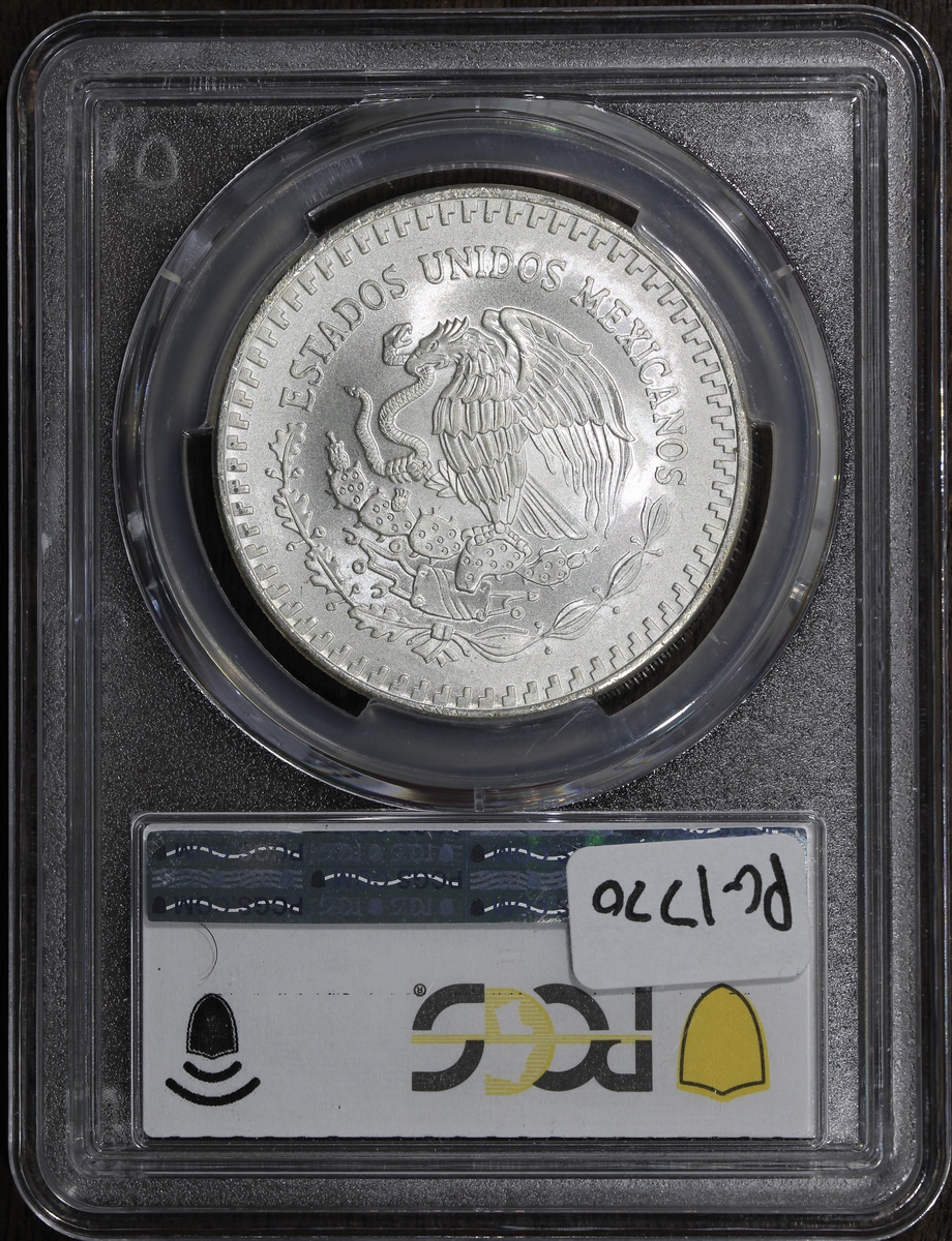 1991-Mo (MS68) Type 2 Mexico Libertad Silver Onza PCGS - Rare TYPE