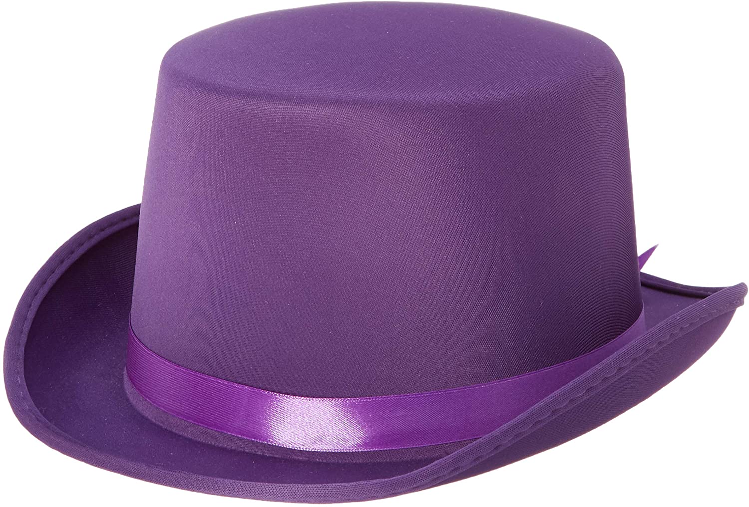 Top Hat Dlx Satin Purple Adult Magician, Steampunk Costume Accessory