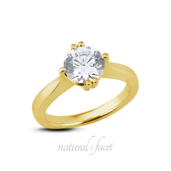 0.20ct F SI1 Very Good Round AGI Certified Diamond Yellow gold Basket Ring 1.9mm 0.20ct F SI1 Very Good Round AGI Certified Diamond Yellow gold Basket Ring 1.9mm