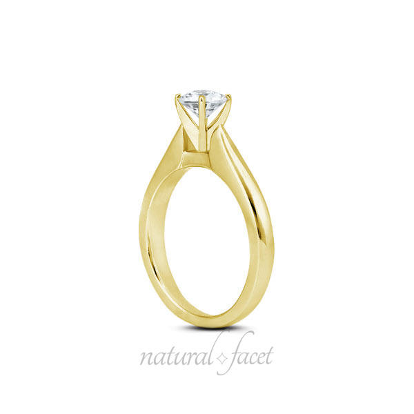 2.42 Carat D VVS1 Ideal Round Diamond Yellow gold Cathedral Solitaire Ring 3.1mm 2.42 Carat D VVS1 Ideal Round Diamond Yellow gold Cathedral Solitaire Ring 3.1mm