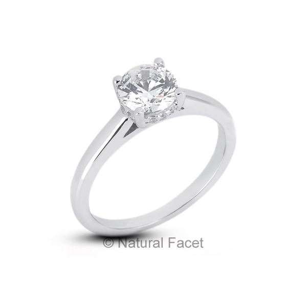 0.37ct tw I VS2 Ideal Round AGI Certify Diamonds White gold Cathedral Ring 2.1mm 0.37ct tw I VS2 Ideal Round AGI Certify Diamonds White gold Cathedral Ring 2.1mm