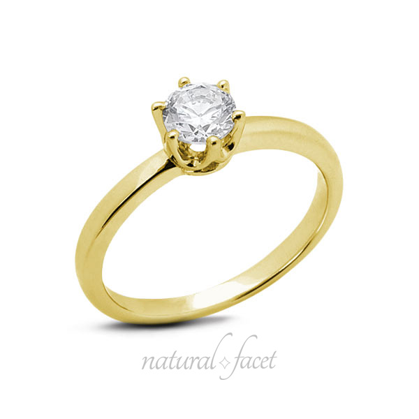 0.45ct G SI2 Ideal Round AGI Certified Diamond Yellow gold Crown Head Ring 2.3mm 0.45ct G SI2 Ideal Round AGI Certified Diamond Yellow gold Crown Head Ring 2.3mm