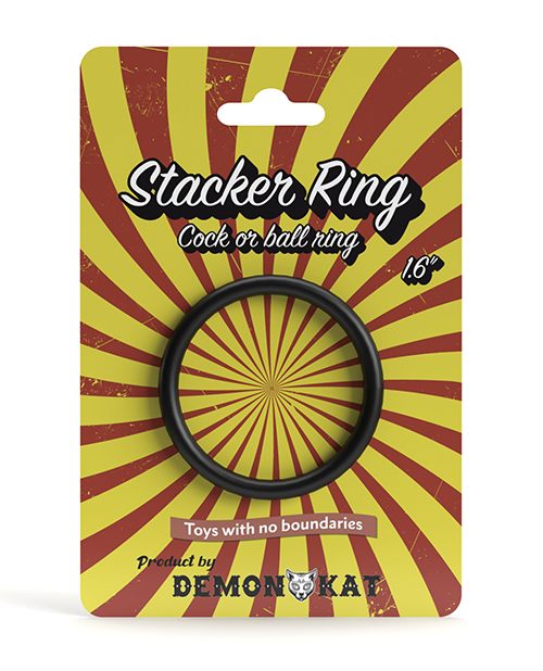 Demon Kat Stacker Ring – Black