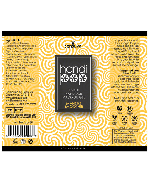 Handipop Hand Job Massage Gel Bottle