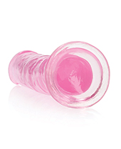 Shots Realrock Crystal Clear Straight Dildo W/suction Cup