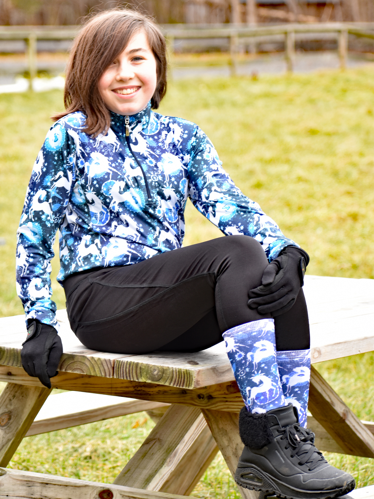 Anni Lyn Sportswear Kinder bedruckte Stiefelsocken - Einheitsgröße - Ausverkauf! - Bild 13 von 15