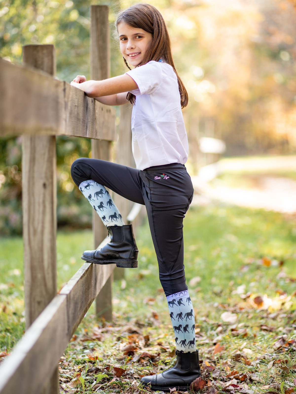 Anni Lyn Sportswear Kids Camp Knee Patch Tights