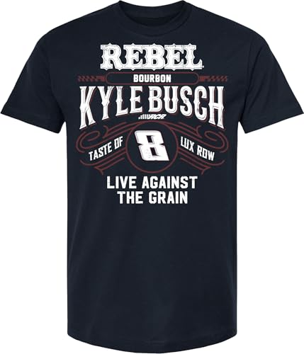 Kyle Busch #8 NASCAR 2025 Live Against The Grain Navy T-Shirt - Bild 2 von 2