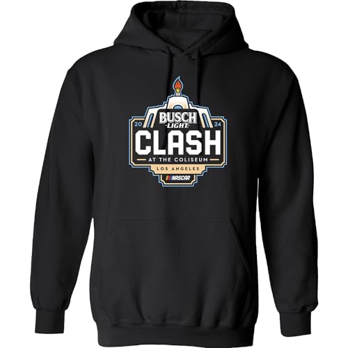 NASCAR Busch Light Clash 2024 Race Coliseum LA California Logo Black Hoodie