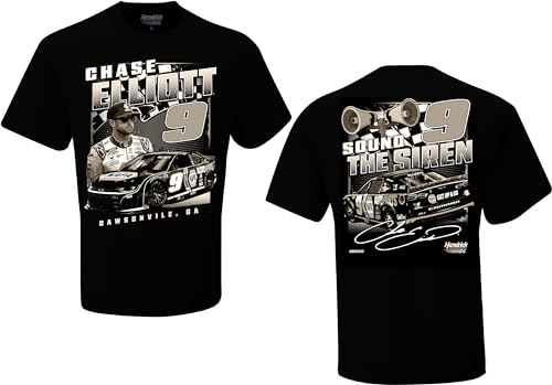 T-Shirt Chase Elliott #9 NASCAR 2024 Sound The Siren Burnout 2-seitig schwarz - Bild 2 von 2