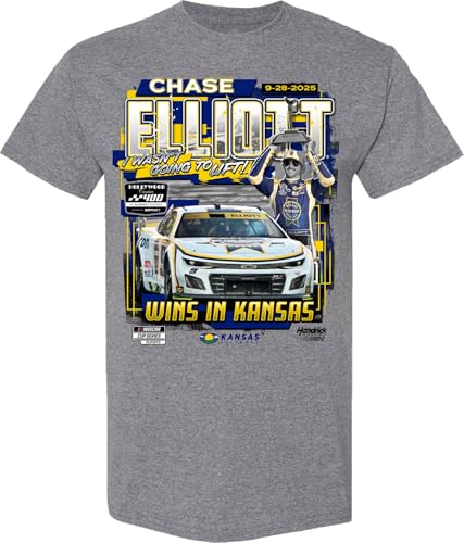 Chase Elliott #9 NASCAR 2025 Kansas Speedway 400 Winner 9.28.2025 T-Shirt - Picture 6 of 6