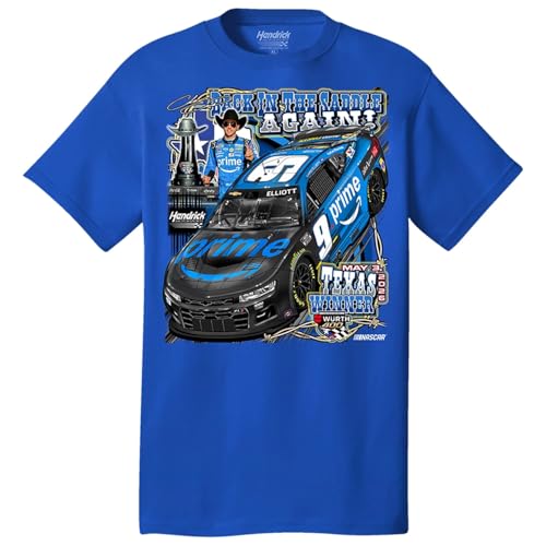 Classic Ink Chase Elliott 2026 Texas Race Win T-Shirt Blue