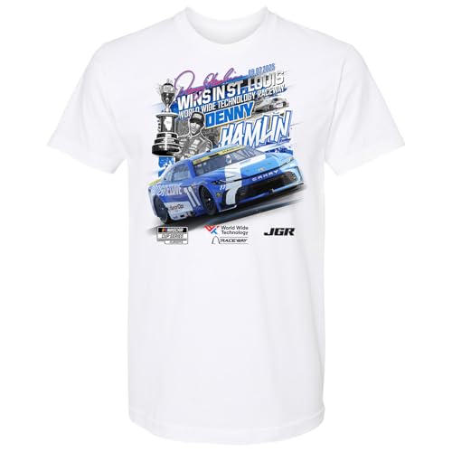 Denny Hamlin #11 NASCAR 2025 Illinois 300 WWT Raceway STL 9.7.2025 Win T-Shirt - Picture 4 of 6