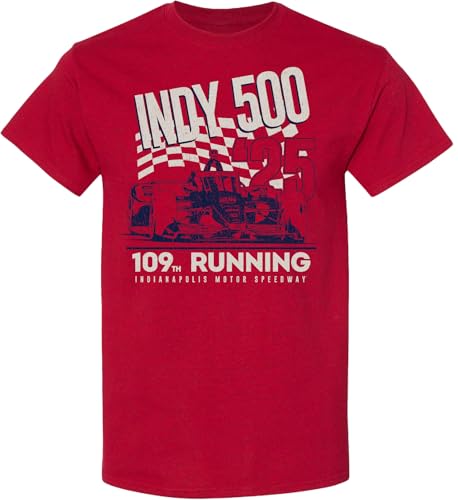 109th Indianapolis IndyCar 2025 Adult 500 Race 5.25.2025 Red Graphic Logo Tee - Picture 2 of 2
