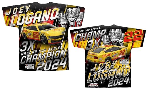 Joey Logano #22 NASCAR 2024 Sublimated Total Champ Print Shirt - Bild 2 von 2