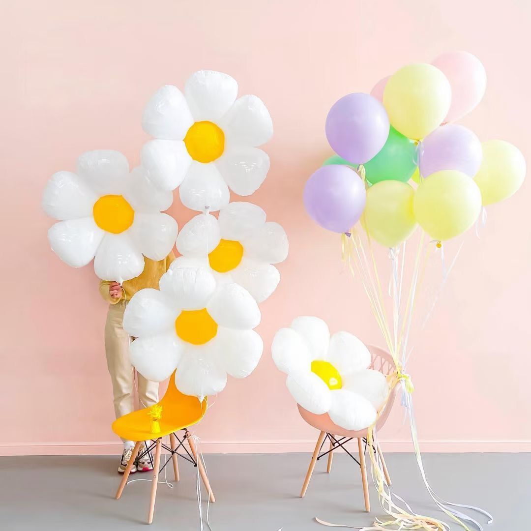 2 globos blancos para fiesta de cumpleaños margarita - Imagen 4 de 4