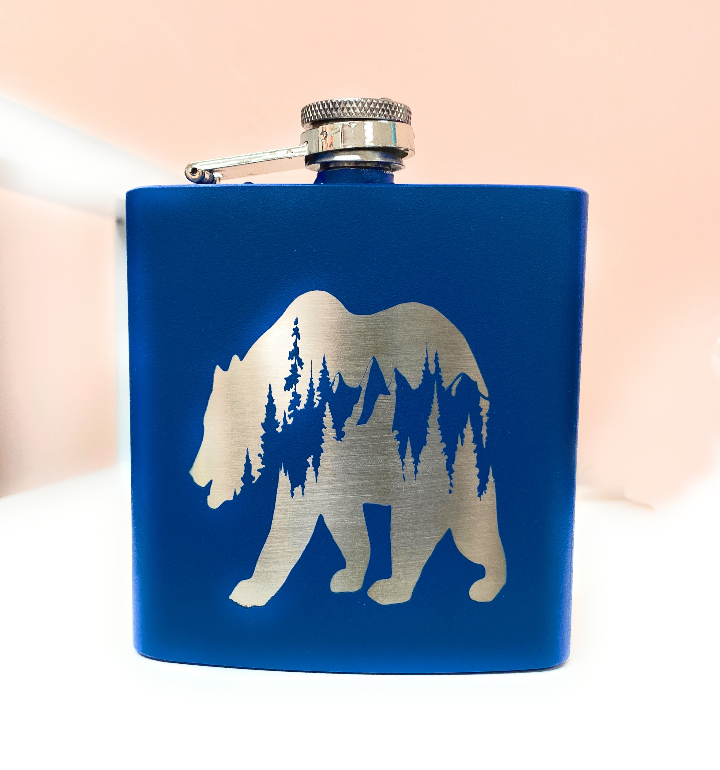 Mountain Bear Liquor Flask Gift Stainless Steel eBay