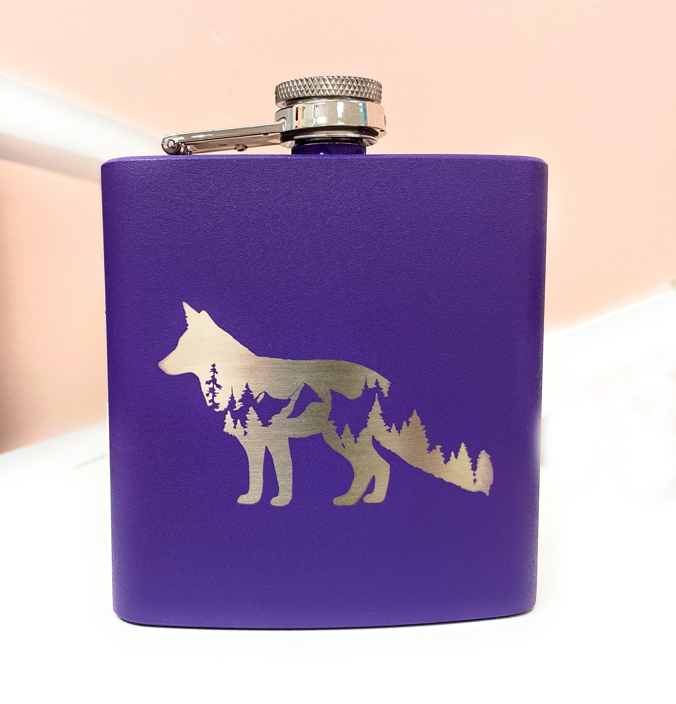 Mountain Bear Liquor Flask Gift Stainless Steel eBay