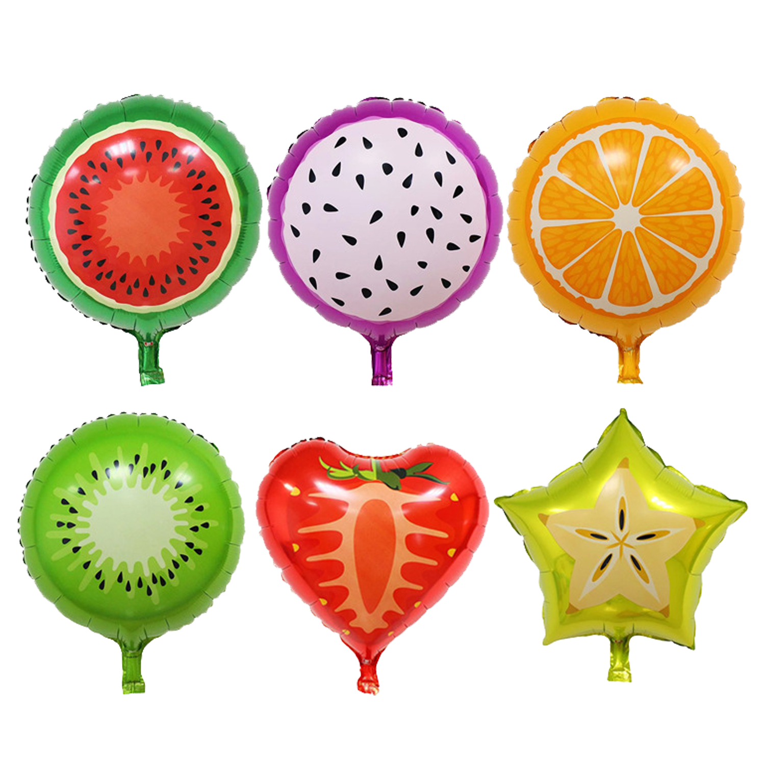 Tropical Fruit Balloons, Tropical Birthday Summer Party Balloons - Picture 7 of 7