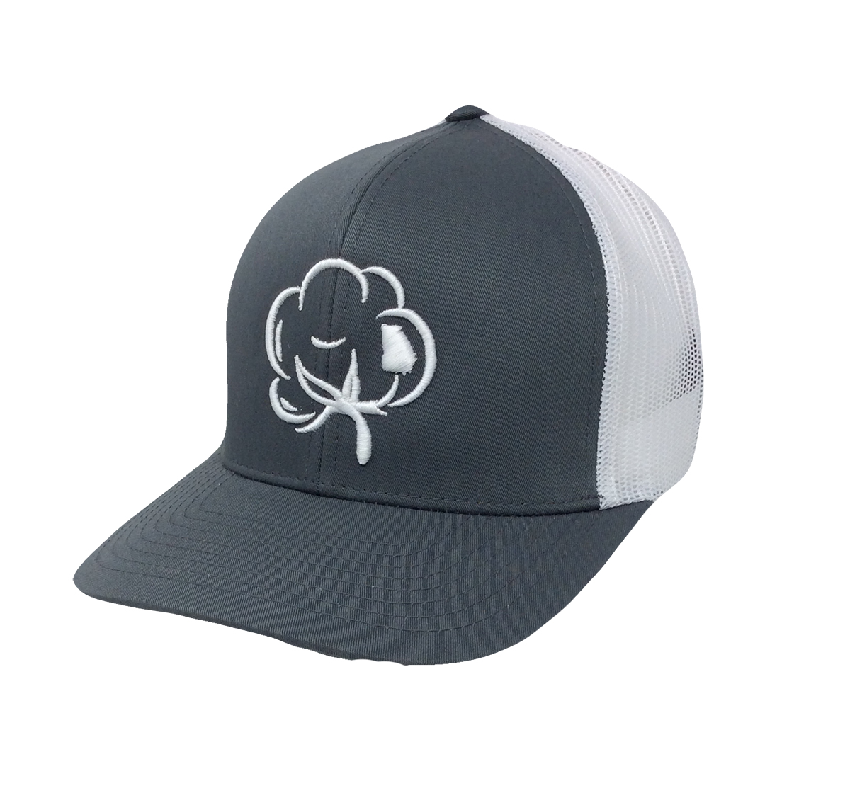 Heritage Pride Georgia State Pride Cotton Boll Trucker Hat Black White Mesh - Bild 5 von 7