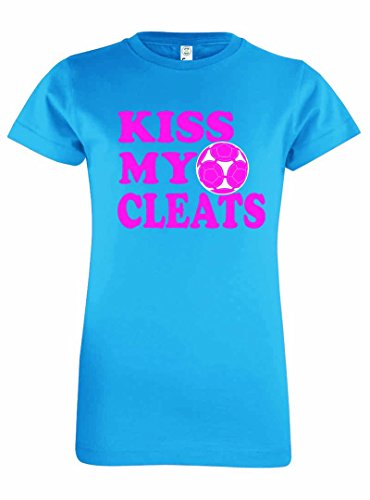 Girls Soccer Kiss My Cleats Youth Kids Soccer Ball Sports Team Athletic Short - Picture 14 of 31