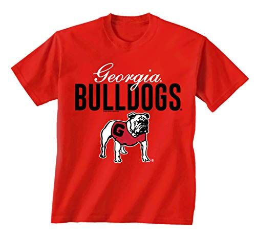 New World Graphics UGA Script Georgia Short Sleeve Tee Shirt Red | eBay