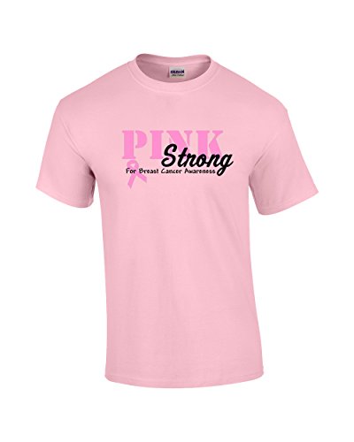 Breast Cancer Awareness Pink Ribbon Strong For Cancer Cause Cure Life Unisex - Picture 30 of 63