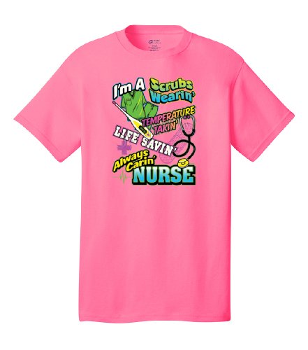 Nurse Short Sleeve T-shirt I'm A Scrubs Wearin' CNA Assistant Plus Funny Tee - Picture 65 of 104