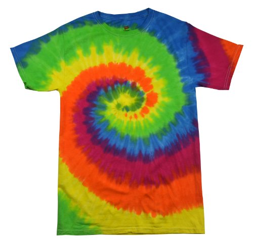 Tie Dyes Men's Tie Dyed Performance Tee Shirt H1000 Swirl Blaze - Picture 23 of 31