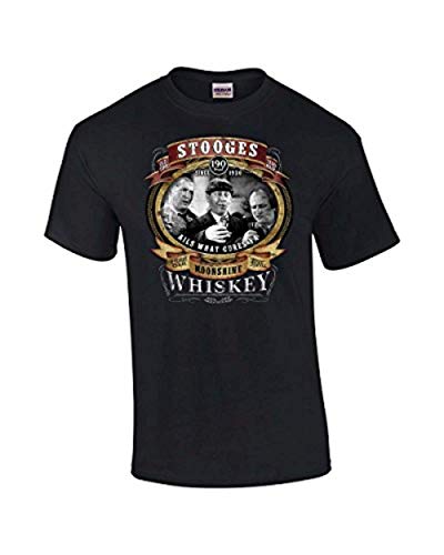 The Three Stooges Short Sleeve T-shirt Stooges Old Time Hand Made Moonshine - Afbeelding 7 van 18