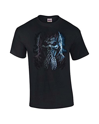 Praying Grim Reaper Adult Tee Shirt Black - Bild 15 von 41