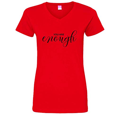 You are Enough Ladies Vee Neck Jersey Tee Aqua - Bild 15 von 17